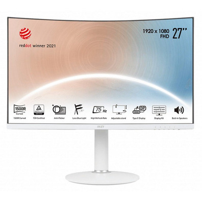 Monitor MSI Modern MD271CPW 27 '' Curvo Blanco