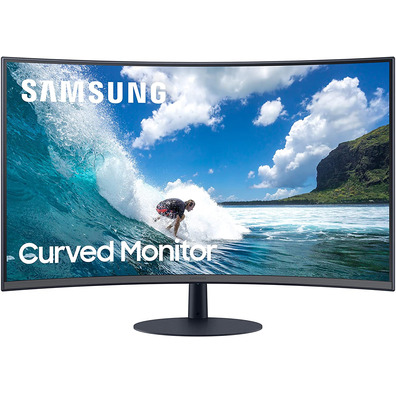 Monitor Profesional Curvo Samsung C27T550FDR 27 " Full HD Multimídia Azul Gris Oscuro