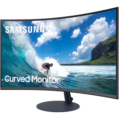 Monitor Profesional Curvo Samsung C27T550FDR 27 " Full HD Multimídia Azul Gris Oscuro