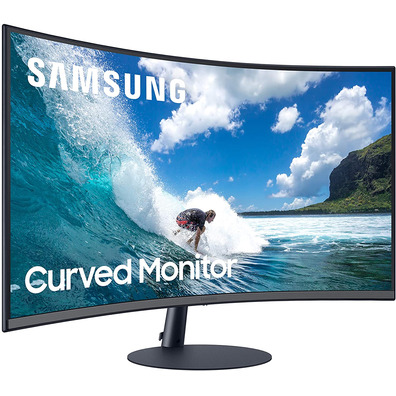 Monitor Profesional Curvo Samsung C27T550FDR 27 " Full HD Multimídia Azul Gris Oscuro