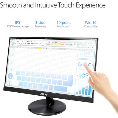 Monitor Profesional Táctil Asus VT229H 21,5 " Full HD Multimídia Negro