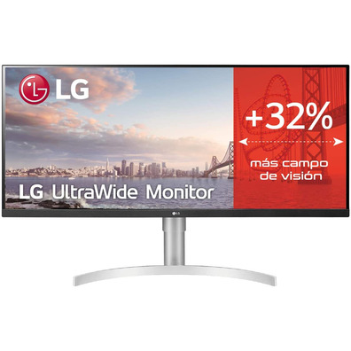 Monitor Profesional Ultrapanorámico LG 34WN650-W 34 '' WFHD Multimídia Plata