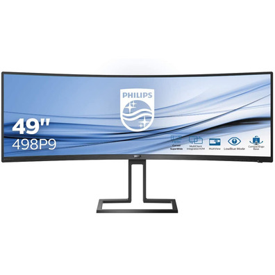 Monitor Ultrapanorámico Curvo Philips 498P9 48,8 " Multimídia Negro