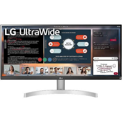 Monitor Ultrapanorámico Profesional LG 29WN600-W 29 " /Full HD/Multimídia Plata