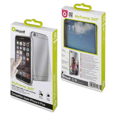 Funda Transparente Muvit MyFrame 360º para iPhone 6 Plus