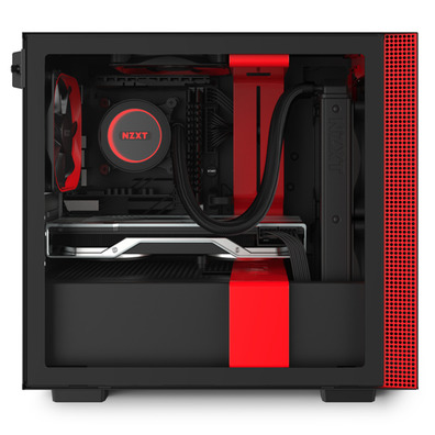 NZXT Caixa MINI ITX H210 Preto-Vermelho