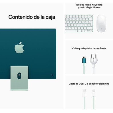 Ordenador Apple iMac 24 '' Retina M1/8GB/256GB SSD Verde 2021