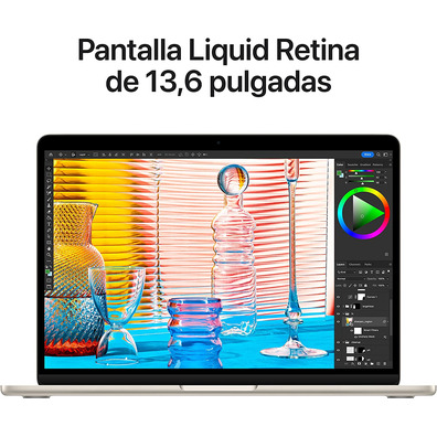 Portátil Apple Macbook Air 134 MBA 2022 M2/8GB/512GB/GPU10C/13.6 '' Starlight