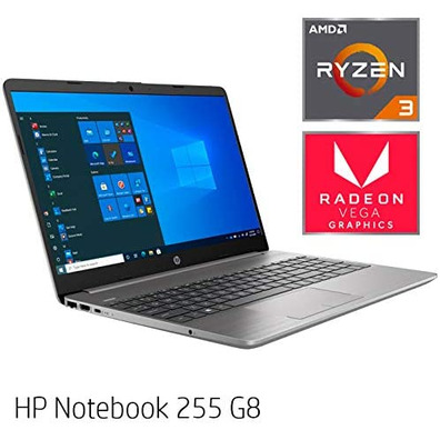 Portátil HP 255 G8 27K47EA Ryzen 3/8GB/256GB SSD/15.6 " /Win10