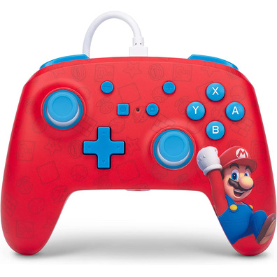 Power A Enhanced Wired Controller Woo-Hoo! Mario (Vermelho)