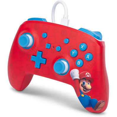 Power A Enhanced Wired Controller Woo-Hoo! Mario (Vermelho)