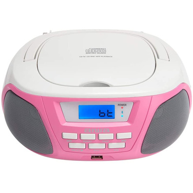 Rádio CD Aiwa Boombox BBTU-300PK Rosa