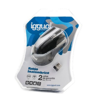 Rato inalámbrico 1200 DPI Negro iggual