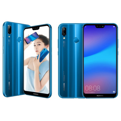 Tampa traseira de substituição para Huawei P20 Lite / Nova 3 Azul