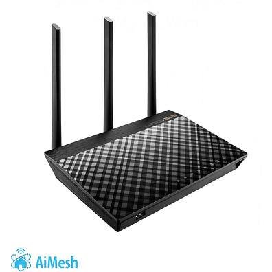 Router Wireless ASUS RT-AC66U (Pack x2) Negro