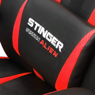 Cadeira Gamer Woxter Stinger Station Alien Negro-vermelho