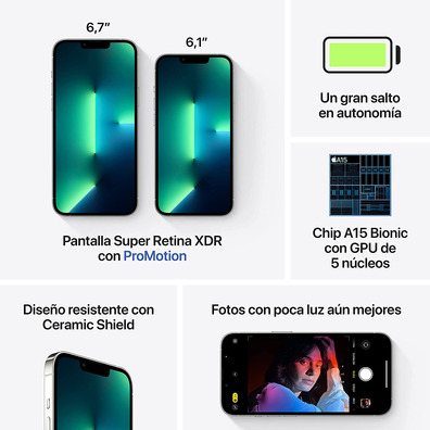 Smartphone Apple iPhone 13 Pro 256GB 6,1 " 5G Plata