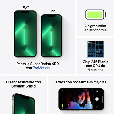 Smartphone Apple iPhone 13 Pro Max 128GB 6,7 '' 5G Verde Alpino