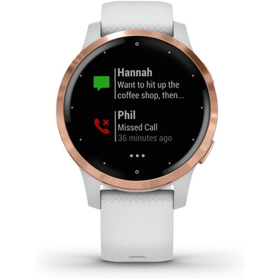 Smartwatch Garmin Sport Vivoactive 4S Branco Rosa