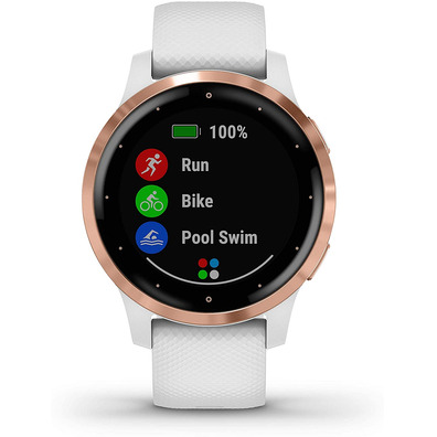 Smartwatch Garmin Sport Vivoactive 4S Branco Rosa