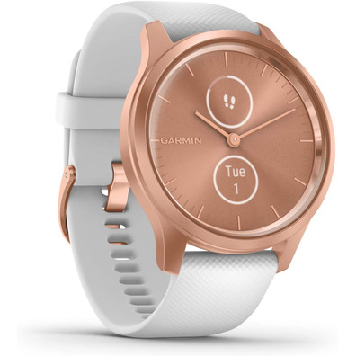 Smartwatch Garmin Vívomove Estilo GPS Oro Rosa y Blanco