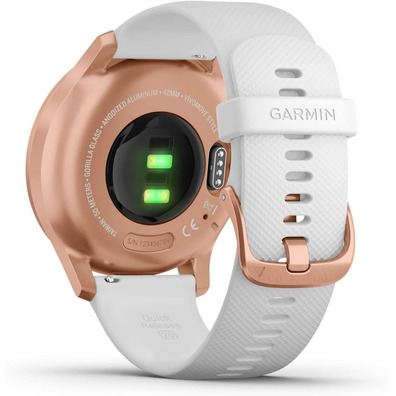 Smartwatch Garmin Vívomove Estilo GPS Oro Rosa y Blanco