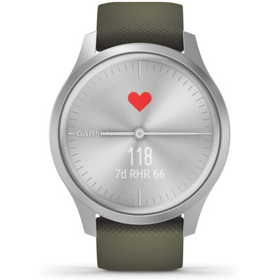 Smartwatch Garmin Vívomove Estilo GPS Plata y Verde