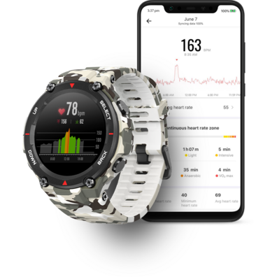 Smartwatch Huami Amazfit T-Rex Green 1.3"/BT/Monitor de frequência cardíaca/GPS