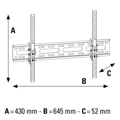 Soporte TV HAMA 600x400 (32 "-75") Inclinável XL Slim