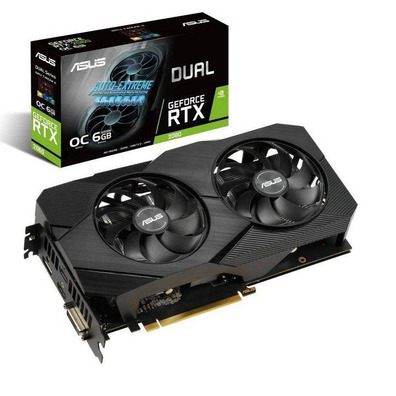 Tarjeta De Tarjeta ASUS Geforce RTX 2060 Dual OC Evo Edition 6GB GDDR6 PCIe