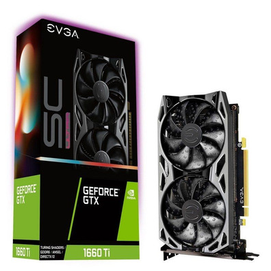 Tarjeta De Tarjeta EVGA Geforce GTX 1660 TI SC Ultra Gaming 6 GB GDDR6