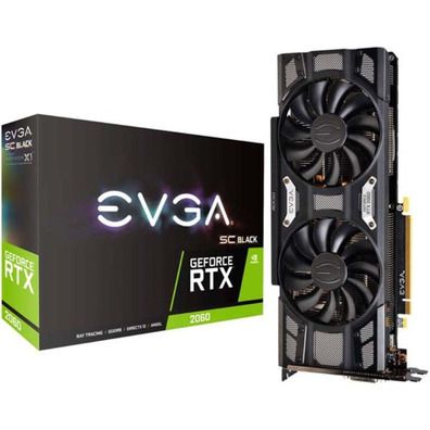 Tarjeta De Tarjeta EVGA Geforce RTX 2060 SC Black Gaming 6GB GDDR6 1680 MHz