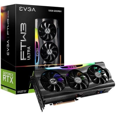 Tarjeta De Tarjeta EVGA GeForce RTX 3080 FTW3 Ultra Gaming 12 GB GDDR6X