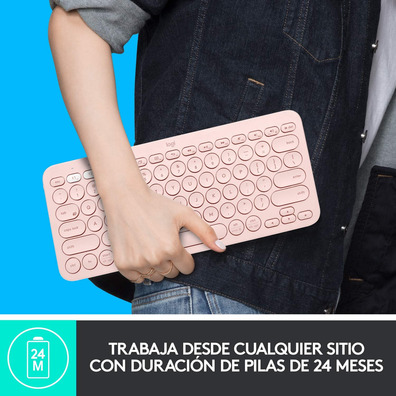 Modelo Logitech K380 Bluetooth Rosa