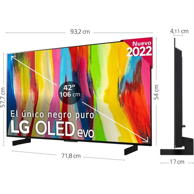 Televisión LG OLED42C24LA OLED 42 '' Smart TV 4K HD