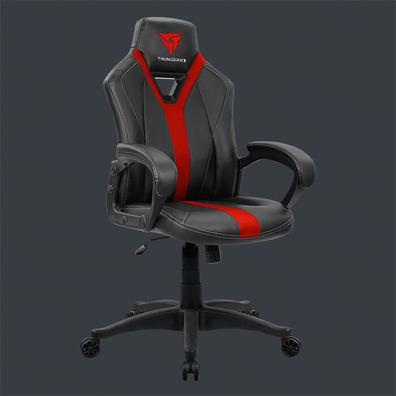 Thunderx3 cadeira gaming yc1 black ciano Vermelho