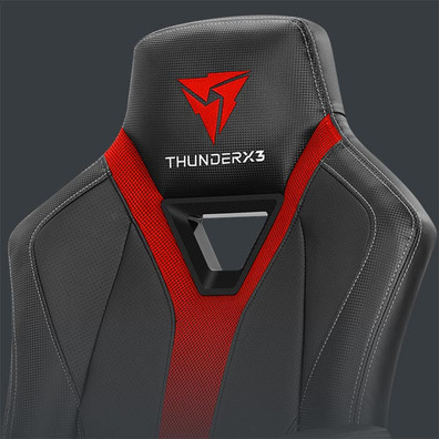 Thunderx3 cadeira gaming yc1 black ciano Vermelho