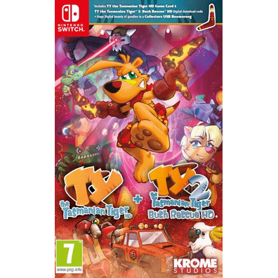 TY O Tigre Tasmanian HD + TY O Tique Tasmanian Tiger 2 Switch