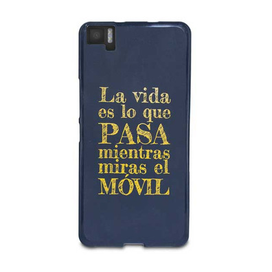 Funda TPU Azul Tacto Goma La Vida - BQ Aquaris M5