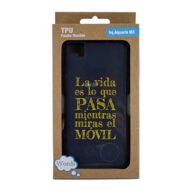 Funda TPU Azul Tacto Goma La Vida - BQ Aquaris M5