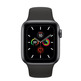 Apple Watch Series 5 44mm GPS Aluminio Gris Meia con correa Negra Sport MWVF2TY/A