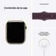 Apple Watch Series 7 GPS/Cellular 45 mm Caja Acero Oro / Correa deportiva Cereza Oscuro