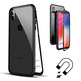 Magnetic Case with Tempered Glass iPhone X/XS Preto