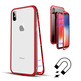 Magnetic Case with Tempered Glass iPhone X/XS Vermelho