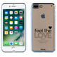 Funda TPU Transparente Feel The Love iPhone 7 Plus Words