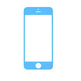 Cristal frontal para iPhone 5/5S/5C/SE Light Blue
