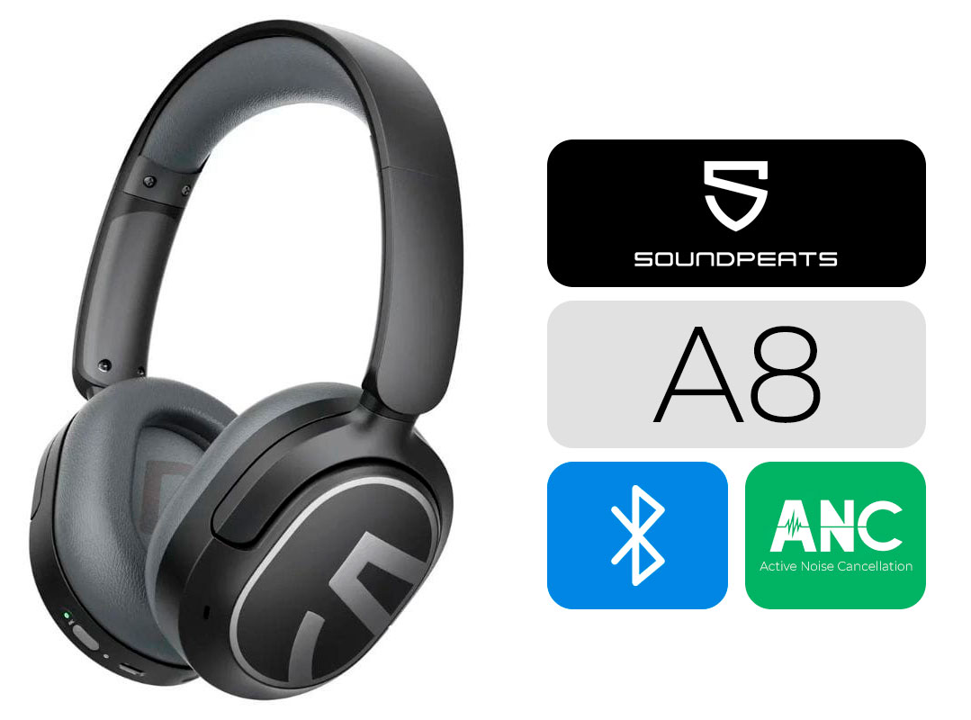 Auriculares Bluetooth SoundPeats A8 ANC