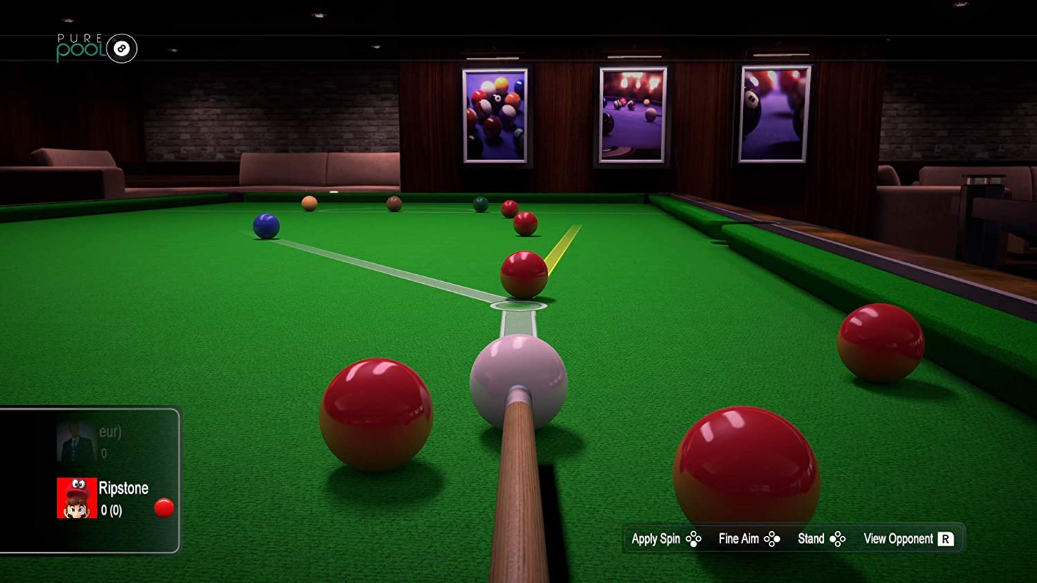 Gameplay de Sinuca Pure Pool Xbox one 